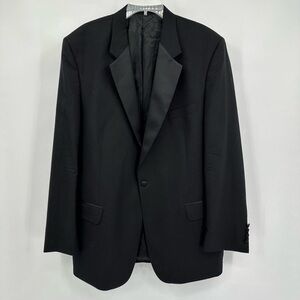 John Weitz Signature Collection Sport Coat Blazer Mens Size 42L Black Wool